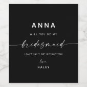 Moderner Vorschlag für eine Minimalistische Brides Weinetikett (Einzelnes Label)