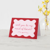 Moderner Vorschlag für eine trendige Trauzeugin in Karte (Gelbe Blume)