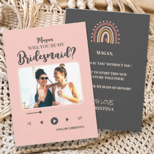 Moderner Vorschlag für Minimalistisches Foto Bride Einladung
