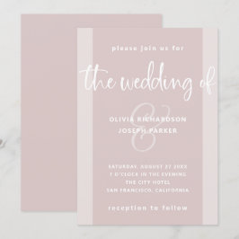 Moderner Vorschlag| Rosa Hochzeit Einladung