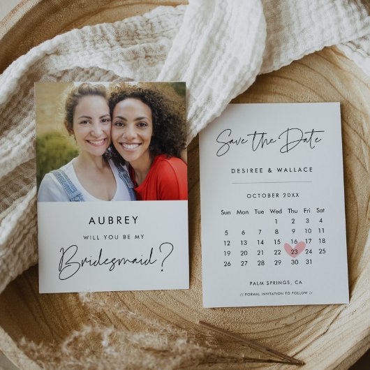 Moderner Vorschlag von Bridesmaid Save the Date Ka Einladung