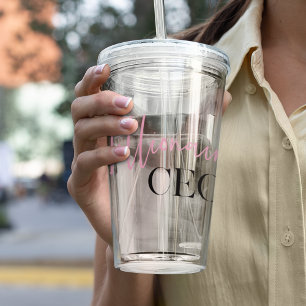 Moderner Vorstandsvorsitzender von Minimal Million Acryltrinkbecher