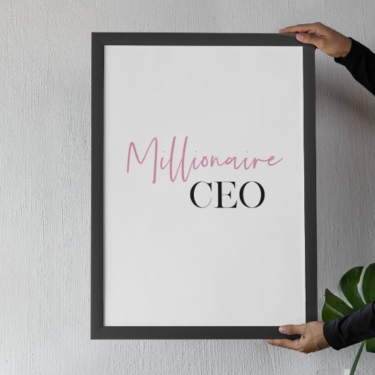 Moderner Vorstandsvorsitzender von Minimal Million Poster