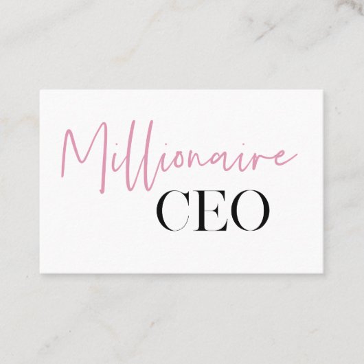 Moderner Vorstandsvorsitzender von Minimal Million Visitenkarte (Vorderseite)