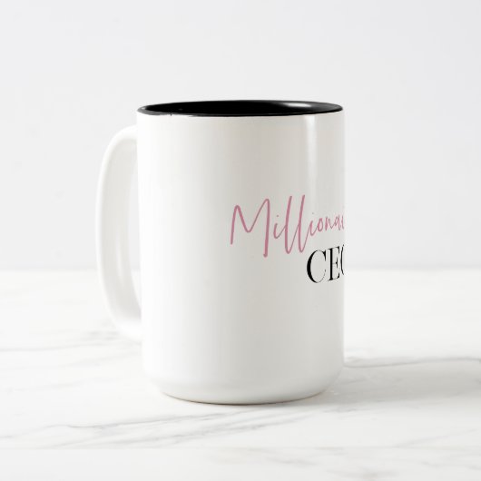 Moderner Vorstandsvorsitzender von Minimal Million Zweifarbige Tasse (Vorderseite Links)