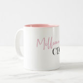 Moderner Vorstandsvorsitzender von Minimal Million Zweifarbige Tasse (Vorderseite Links)