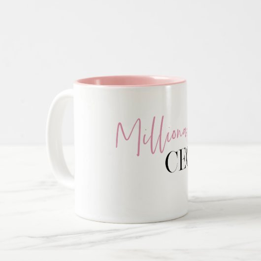 Moderner Vorstandsvorsitzender von Minimal Million Zweifarbige Tasse (Vorderseite Links)