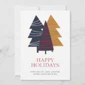 Moderner Waldbaum Weihnachten Personalisiert (Vorderseite)
