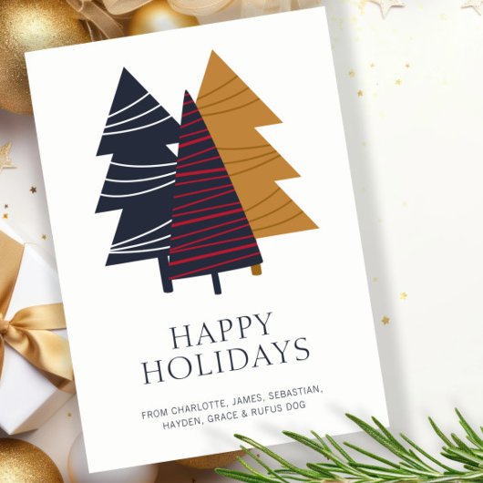 Moderner Waldbaum Weihnachten Personalisiert