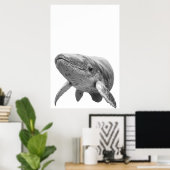 Moderner Walporträt schwarz weiß Poster (Heimbüro)