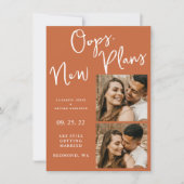 Moderner Wandel Datum Hochzeit Terrakotta - Aufbru Save The Date (Vorderseite)