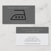 Moderner Wäscheservice Grau Visitenkarte (Vorne/Hinten)
