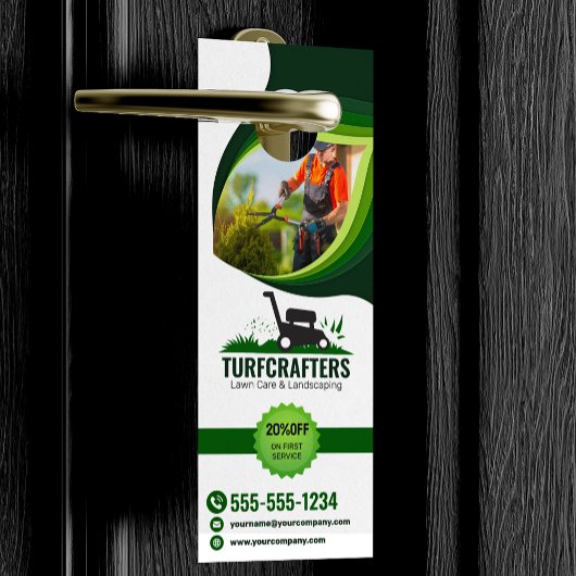 Moderner Wäscheservice Landscaping Mowing Service Türanhänger