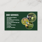 Moderner Wäscheservice Landscaping Mowing Service Visitenkarte (Rückseite)