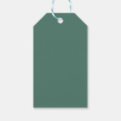 Moderner Wasserfarbe-Grüner Weihnachtsbaum  Geschenkanhänger (Rückseite)