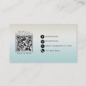 Moderner Wasserfarbe-Massagetherapeut QR-Code Visitenkarte (Rückseite)