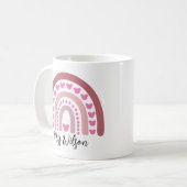 Moderner Wasserfarben-Regenbogen-Lehrer Kaffeetasse (Vorderseite Links)