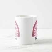 Moderner Wasserfarben-Regenbogen-Lehrer Kaffeetasse (Mittel)