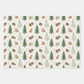 Moderner Wasserfarben-Weihnachtsbaum grün Geschenkpapier Set (Vorderseite 3)