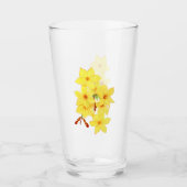 Moderner Wasserfarbengelber Jasmine-Blume-Glascup Glas (Vorderseite)