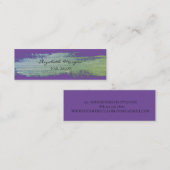 Moderner Wasserfarbenpinsel, Schlaganfall, Violett Mini Visitenkarte (Vorne/Hinten)
