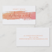 Moderner Wasserfarbenpinselstrich, Makeup Artist Visitenkarte (Vorne/Hinten)