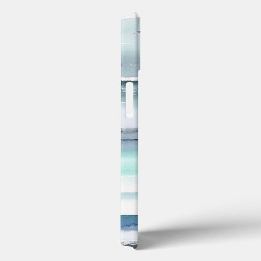 Moderner Wasserfarbensee Personalisierter Name Case-Mate iPhone Hülle (Rückseite / Rechts)