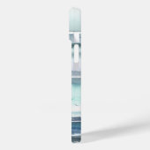 Moderner Wasserfarbensee Personalisierter Name Case-Mate iPhone Hülle (Rückseite / Links)