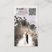Moderner Wasserfarbfotograf QR-Code Geschäft Ca Visitenkarte (Rückseite)