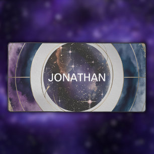 Moderner Wasserfarbkosmos Schreibtischunterlage