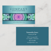 Moderner Wasserlilie Mandala - aktualisiert Visitenkarte (Vorne/Hinten)