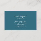 Moderner Wasserlilie Mandala - aktualisiert Visitenkarte (Rückseite)