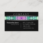 Moderner WasserlilieMandala Visitenkarte (Rückseite)