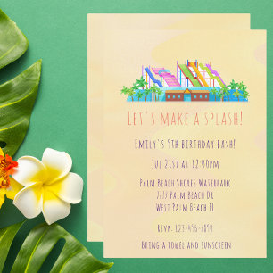 Moderner Wasserpark Aquapark Wilhelm Tell Einladung