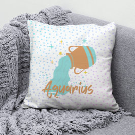 Moderner Wasserträger Zodiac Kissen