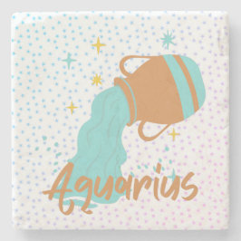 Moderner Wasserträger Zodiac Steinuntersetzer