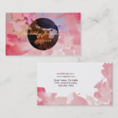 Moderner Watercolor-abstraktes elegantes cooles Visitenkarte (Vorne/Hinten)