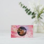 Moderner Watercolor-abstraktes elegantes cooles Visitenkarte (Stehend Vorderseite)