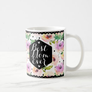 Moderner Watercolor-beste mit BlumenMama überhaup Kaffeetasse