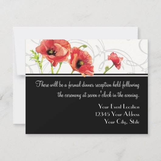 Moderner Watercolor-rotes Einladung (Vorderseite)