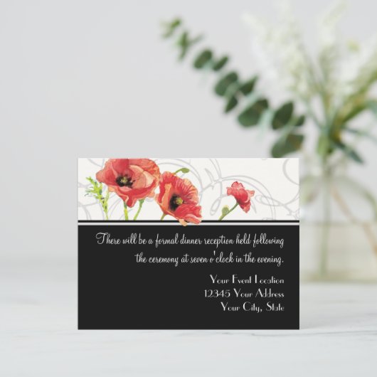 Moderner Watercolor-rotes Einladung (Stehend Vorderseite)