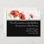 Moderner Watercolor-rotes Einladung (Vorne/Hinten)