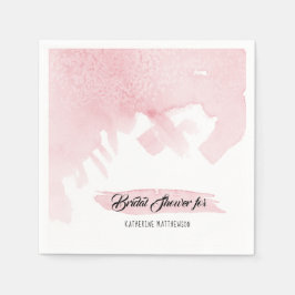 Moderner Watercolor Wash Elegantes rosa Brautparty Serviette