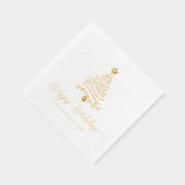 Moderner Wavy Weihnachtsbaum & Sterne Servietten Mit Folie (Rechts)