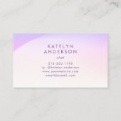 Moderner weicher Gradient Minimalismus Trend Origi Visitenkarte (Rückseite)