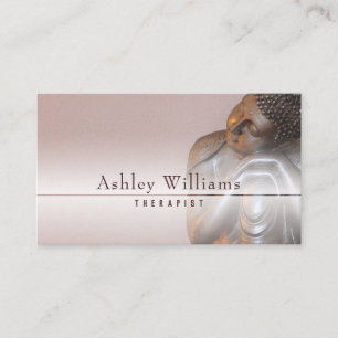 Moderner weicher malvenfarbener friedlicher visitenkarte