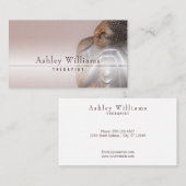 Moderner weicher malvenfarbener friedlicher visitenkarte (Vorne/Hinten)