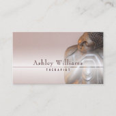 Moderner weicher malvenfarbener friedlicher visitenkarte (Vorderseite)