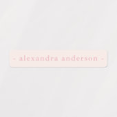 Moderner, weichrosa Aquamariner, grau wasserfester Etiketten (Design 1)