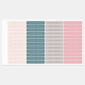 Moderner, weichrosa Aquamariner, grau wasserfester Etiketten (Blatt)